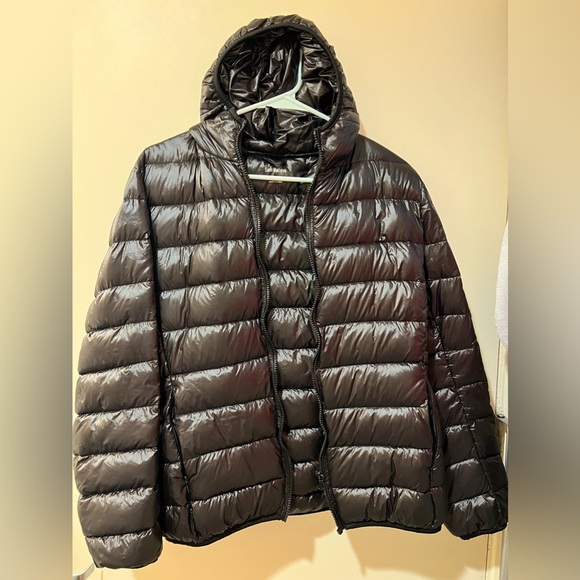 Sarin Mathews Black Lightweight Down Puffer Jacket Coat with Travel Pouch - Picture 7 of 10